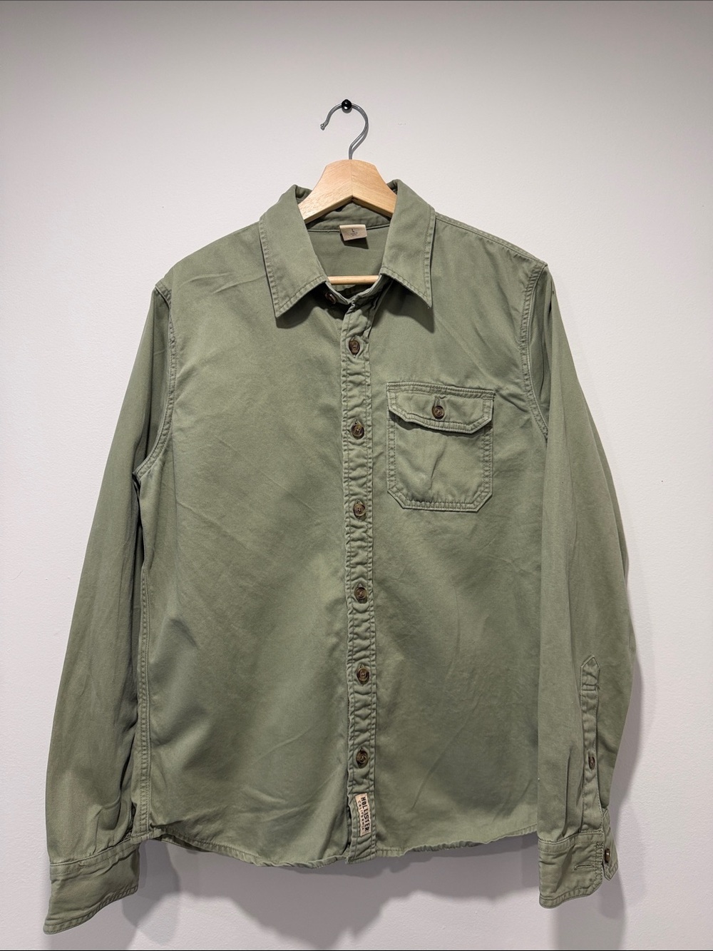Hollister Military-Style Olive Utility Shirt Jacket